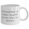 Brilliant Grandma, All Grandchildren Are Brilliant, Beautiful, And Take After Their Grandma, Grandma 11oz 15oz Mug From Granddaughter view 2