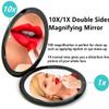 Magnifying Compact Mirror for Purse - 1x/10x Magnification Travel Makeup Mirror 4 inch Double-Sided Folding Mirror,Handheld Small Pocket Mirror for Gift,Travel Essentials view 3