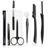 Eyebrow Razor Kit, 6 in 1 Professional Eyebrow Grooming Set for Women and Men, Including 3 Eyebrow Razors Trimmer,1 Tweezer,1 Scissor,1 Eyelashes Roller,1 Storage Bag view 1