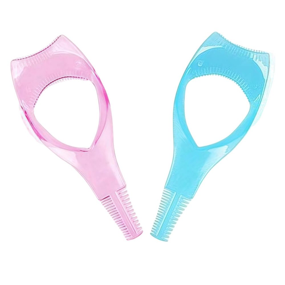 2Pcs Mascara Shield Makeup Eyelash Tool Upper Lower Eye Lashes Protector Applicator Guide Helper With Eyelash Comb