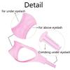 2Pcs Mascara Shield Makeup Eyelash Tool Upper Lower Eye Lashes Protector Applicator Guide Helper With Eyelash Comb view 4
