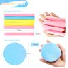 120 Pieces Facial Sponge Compressed,Professional Makeup Removal Sponge,Round Face Cleaning Sponge for Spa,Exfoliating,Mask(Yellow,Pink,Blue) view 2