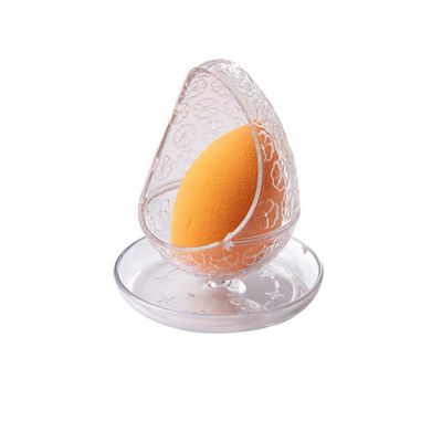 ASFD Makeup Case Tray Beauty Sponge Egg Holder Makeup Sponge Egg Display Stand Storage Egg Powder Puff Plastic Elegant Organizer for Drawer (Color : Clear)