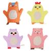 Towels 4pcs Cartoon Bath Shower Gloves Bath Sponge Animal- Design Bathing Mitt Loofah Soft Wash Sponge Body Scrubber for Body Scrub view 1