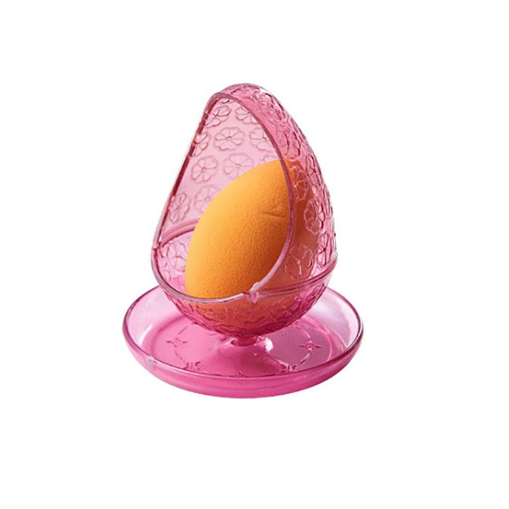 ASFD Makeup Case Tray Beauty Sponge Egg Holder Makeup Sponge Egg Display Stand Storage Egg Powder Puff Plastic Elegant Organizer for Drawer (Color : Red)