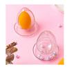 ASFD Makeup Case Tray Beauty Sponge Egg Holder Makeup Sponge Egg Display Stand Storage Egg Powder Puff Plastic Elegant Organizer for Drawer (Color : Purple) view 4