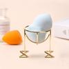 ASFD Makeup Case Metal Beauty Sponge Egg Holder Makeup Sponge Egg Display Stand Storage Egg Powder Puff Gold Cute Organizer for Drawer (Color : Gold) view 3