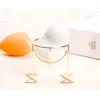 ASFD Makeup Case Metal Beauty Sponge Egg Holder Makeup Sponge Egg Display Stand Storage Egg Powder Puff Gold Cute Organizer for Drawer (Color : Gold) view 4