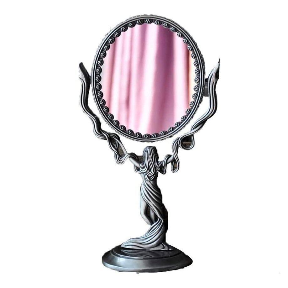 SMSOM Portable Tabletop Mirrors, Countertop Vanity Mirror, Makeup Vanity Mirror, 360 Degree Swivel Makeup Mirror, Suitable for Home, Tabletop, Bathroom, Travel