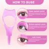 2 Pcs Eyelash Comb Tool Dual Ended Mascara Applicator with Upper and Lower Lash Separator Professional Makeup Tools for Women Girls (Pink + Blue) view 3