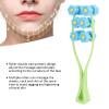 Face Roller, V Shaped Face Massager Double Clips ABS Material Comfortable Handle for Arms for Face for Legs blue view 2