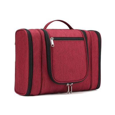 Sxdthy Extra Large Capacity Hanging Toiletry Bag for Men & Women, Portable Waterproof Makeup Organizer Comestic Bag (Color : Red, Size : 31 * 14 * 36cm)