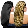 2 Pieces Long Silky Satin Sleep Bonnet for Curly Hair, Long Dreadlocks and Braids Hair Bonnets for Hair Care view 1