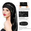 2 Pieces Long Silky Satin Sleep Bonnet for Curly Hair, Long Dreadlocks and Braids Hair Bonnets for Hair Care view 2
