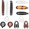 12PCS Banana Hair Clips, Clincher Combs Large Vintage Double Comb Banana Clip with Braided Edge, Fishtail Ponytail Holder Combs for Women Girls Thick Curly Hair (4 Styles) view 1
