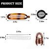 12PCS Banana Hair Clips, Clincher Combs Large Vintage Double Comb Banana Clip with Braided Edge, Fishtail Ponytail Holder Combs for Women Girls Thick Curly Hair (4 Styles) view 2