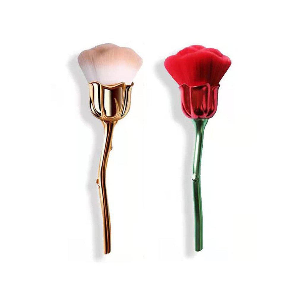 2 Pcs Nail Art Dust Powder Remover Nail Art Brush Set Acrylic Nail Brush Cleaner Manicure Brush Tools Soft Brush