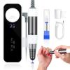 SAVILAND Electric Nail Drill 35000RPM: High Speed Portable Nail Drill Machine Nail File with Ceramic Corn Bit USB Rechargeable for Acrylic Gel Nails Removal Manicure Pedicure Kit for Home Salon White view 1