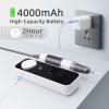 SAVILAND Electric Nail Drill 35000RPM: High Speed Portable Nail Drill Machine Nail File with Ceramic Corn Bit USB Rechargeable for Acrylic Gel Nails Removal Manicure Pedicure Kit for Home Salon White view 3