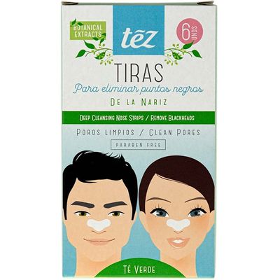 TEZ Deep Cleansing Nose Strip, Remove Blackheads, Clean Pores, Paraben Free, Botanical Extracts, Green Tea and Charcoal (Charcoal, 6)