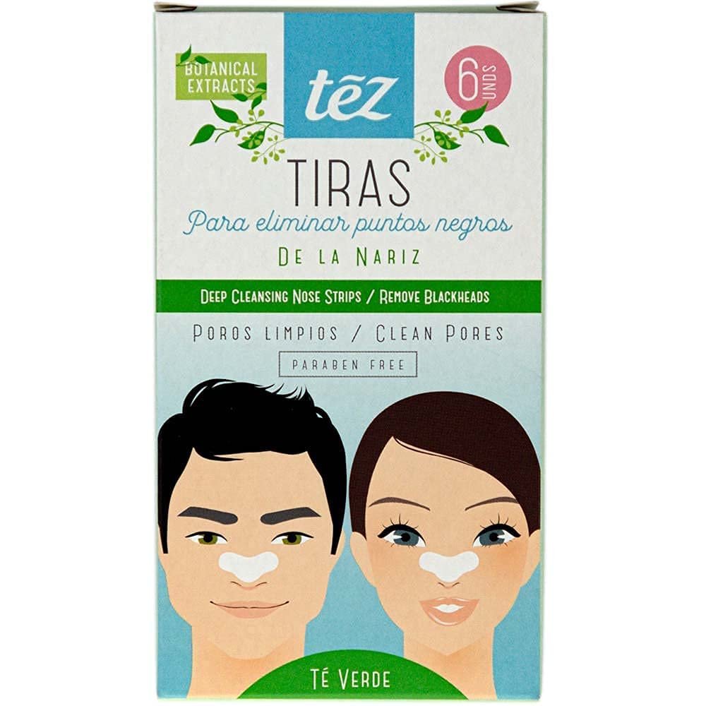 TEZ Deep Cleansing Nose Strip, Remove Blackheads, Clean Pores, Paraben Free, Botanical Extracts, Green Tea and Charcoal (Charcoal, 6)
