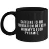 Cute Mommy, Caffeine Is The Foundation Of Every Mommy's Food Pyramid, Mommy 11oz 15oz Mug From Daughter view 1