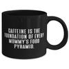 Cute Mommy, Caffeine Is The Foundation Of Every Mommy's Food Pyramid, Mommy 11oz 15oz Mug From Daughter view 2