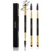 Docolor Eyebrow Brush Duo Eyebrow Spoolie 3Pcs Professional Angled Eye Brow Brush Perfect for Lining and Shaping Brows, Spoolie for Brows or Lashes Black view 1
