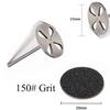 100pcs Sandpaper Disc and 1pcs Metal Bit, 3/32 Shank Replaceable Pedicure Sanding Disc Bit for Dead Skin Callus Removal Electric Foot File Tools (150#(Medium)) view 3