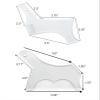 Men's Beard Shaping Tool With Inbuilt Comb Transparent Template Styling Comb Templates for Goatee Mustache Sideburns, Jaw Cheek/Neck Line, Symmetric/Curve/Step Cut (Clear-2pcs) view 2