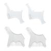 4PCS Men's Beard Shaping Tool Template, Beard Guide Shaper with Inbuilt Comb, Multi-liner Edges Shave for Curve/Straight/Neckline/Goatee/Sideburns (Clear-4pcs) view 1