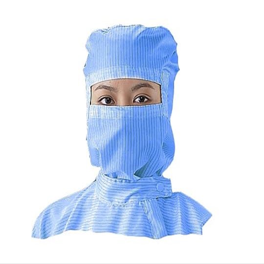 AS ONE As Pure Clean Suit Hood (Eyelash Type) Blue LL (Clean Cleaned) / 1-2318-04-77