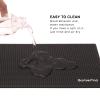 Barber Mat for Clippers,11.8"x 7.5"(Black) Clipper Counter Mat, Barber Organizer Mat Flexible PVC Work Station Mat, Salon Barber Shop Work Table Mat, Grooming Tools, Non-Slip (Mini)) view 4
