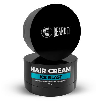 Beardo Ice Blast Hair Cream | Hair Cream for men | Hair Styling Ceam | Daily Styling | Cooling Cream | Cool Lock Technology | 75gm/ 2.5Fl Oz