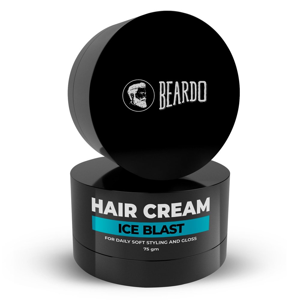 Beardo Ice Blast Hair Cream | Hair Cream for men | Hair Styling Ceam | Daily Styling | Cooling Cream | Cool Lock Technology | 75gm/ 2.5Fl Oz