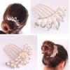 4pcs Crystal Bride Wedding Hair Combs, Flower Bridal Hair Comb Rhinestone Crystal Clip Bridal Hair Accessories for Women Girls Wedding Headpiece, Random Style view 3