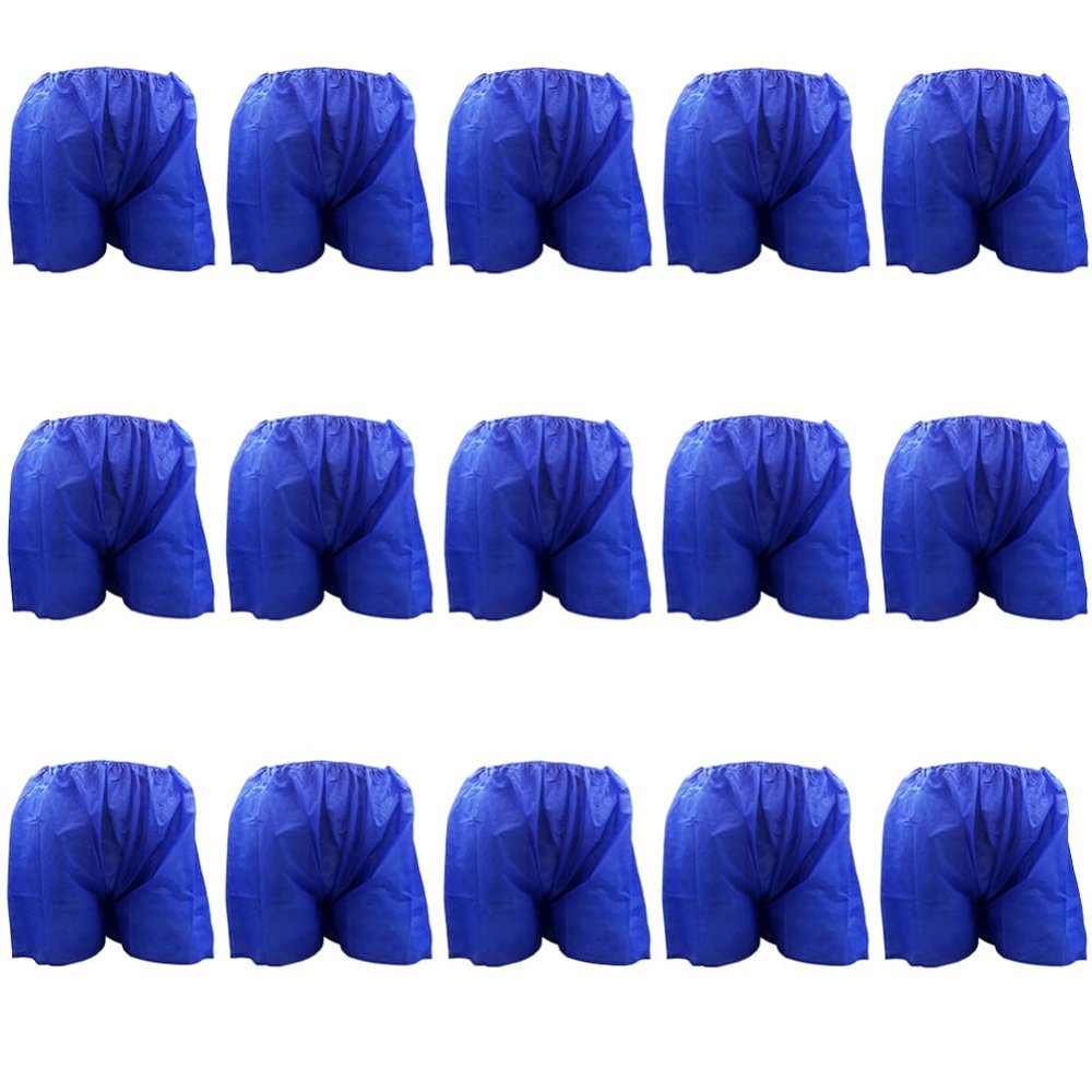 ABOOFAN 15pcs Disposable Sauna Shorts for Men Non-woven Underwear for Massage Spa Comfortable Elasticity Disposable Sauna Accessories for Daily Use Blue