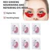 Eye Patches, 20PCS Red Ginseng Repair Eye Moisturizing Nourishing Eye Patch Firming Pad Dark Circles Crystal Collagen 3g for Wrinkles, Puffy Eyes view 2