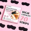 AUSLKA Blackhead Pore Strips,(70 Counts) Blackhead Remover-Deep Cleansing Charcoal Strips - Black Head Nose Strips -Black Head Remover view 3