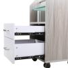 Glass Glow Pedicure Trolley Light Wood Cart for Nail Salon Furniture & Equipment view 4