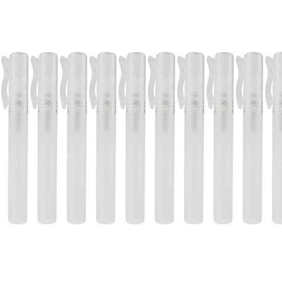 20 Pcs 10ml Transparent Spray Pen Mini Travel Size Portable Spray Fine Mist Pen Empty Refillable Plastic Spray Tubes Container