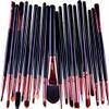 20pcs Foundation Makeup Brush Kit Pro Cosmetic Eye Shadow Sponge Eyeliner Eyebrow Lip Nose Face Premium Synthetic Foundation Powder Makeup Brushes Set view 2