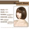 WERD Short Brown Bob Wig with Bangs,10 inch Brown Straight Bob Wig for Women Heat Resistant Fiber for Cospaly Velma view 2
