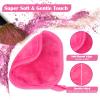 Orighty Makeup Remover Cloths 24 Pack, Makeup Removal Face Cleaning Cloth, Reusable Make Up Remover Pads Remove Instantly Dirt with Just Water, 5 x 5 in view 2