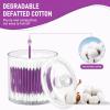 760pcs CGR Precision Cotton Swabs packed in Acrylic swab canister with Pointed and Flattened Tip, Cosmetic Makeup Applicator(160pcs in canister, 2x300pcs in bags) (760) view 4