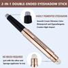 2 in 1 eyeshadow stick and Sponge Makeup Brush, Smooth Cream Shimmer Shadow Pencil Long Lasting Waterproof Eye Shadow Highlighter Stick Makeup , HypoallergenicHighlighter Multi-Dimensional eyes Look view 2