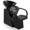 Artist hand Shampoo Bowl Backwash Barber Chair Adjustable Ceramic Bowl Sink W/Rubber Headrest for Salon Beauty Spa Equipment (Black) view 1
