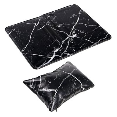 Beaupretty 1set Nail Art Hand Pillow Mat Ergonomic Support Cushion for Manicure Stylish Marble Design Essential Accessory for Nail Salons and Home Use Comfortable Arm Rest for Steady Hands
