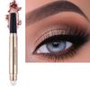 2 in 1 Eyeshadow stick and Sponge Makeup Brush, Brown Smooth Cream Shimmer Shadow Pencil Long Lasting Waterproof Eye Shadow Highlighter Stick Makeup , Hypoallergenic Eyeshadow, Highlighter Eye Liner view 1