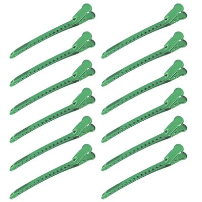 Uonlytech 12pcs Professional Hair Sectioning Clips Hairdressing Clamps for Styling Coloring and Perms Hair Grip for Salon and Use Random Colors